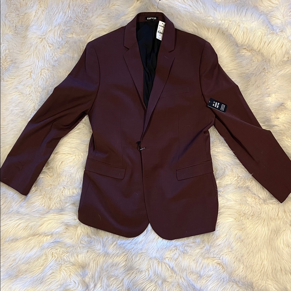 Express Deep Burgundy Suit - Picture 2 of 9